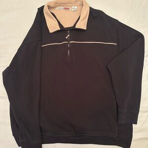 Grand Slam Black and Tan Zip-Up Sweater